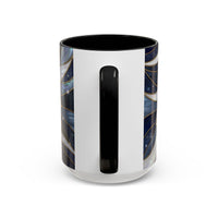 Navy Glow Great Pyrenees Stained Glass Style Mug