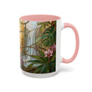 Tropical Hummingbird Stained Glass Style Mug