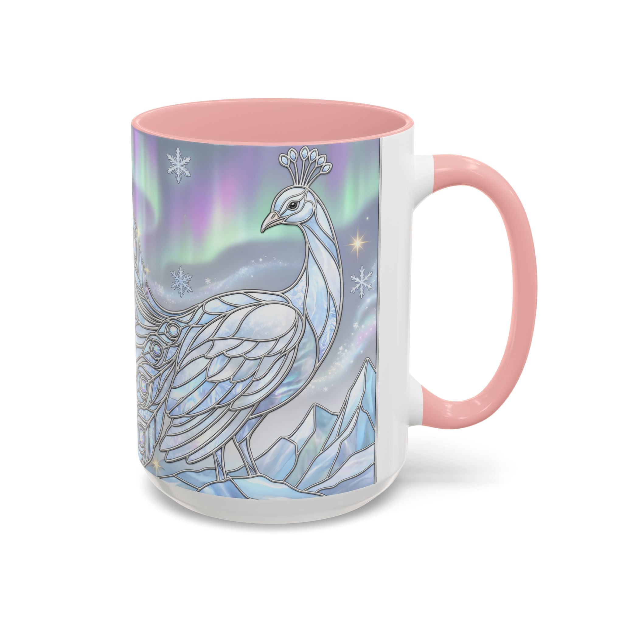 Aurora Peacock Stained Glass Style Mug