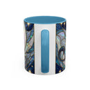 Sapphire Lion Stained Glass Style Mug