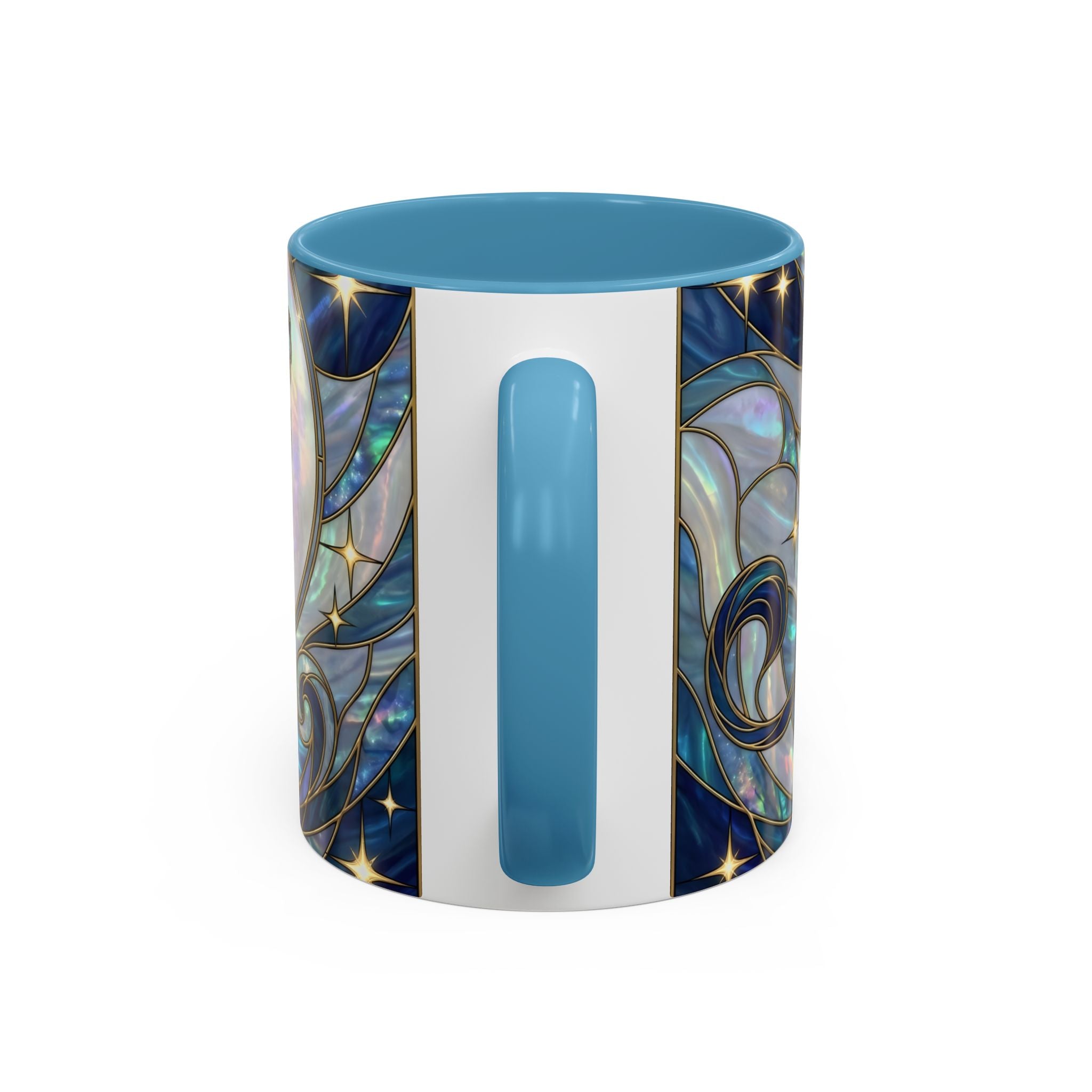 Sapphire Lion Stained Glass Style Mug