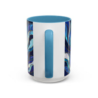 Cobalt Wolf Stained Glass Style Mug