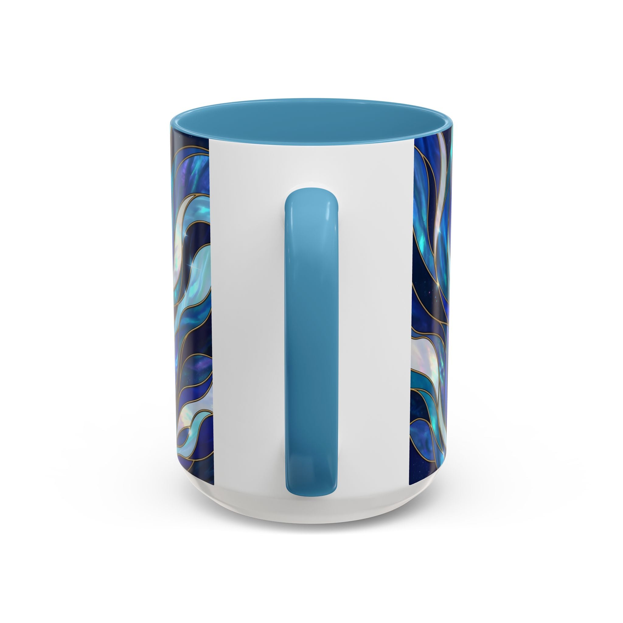 Cobalt Wolf Stained Glass Style Mug
