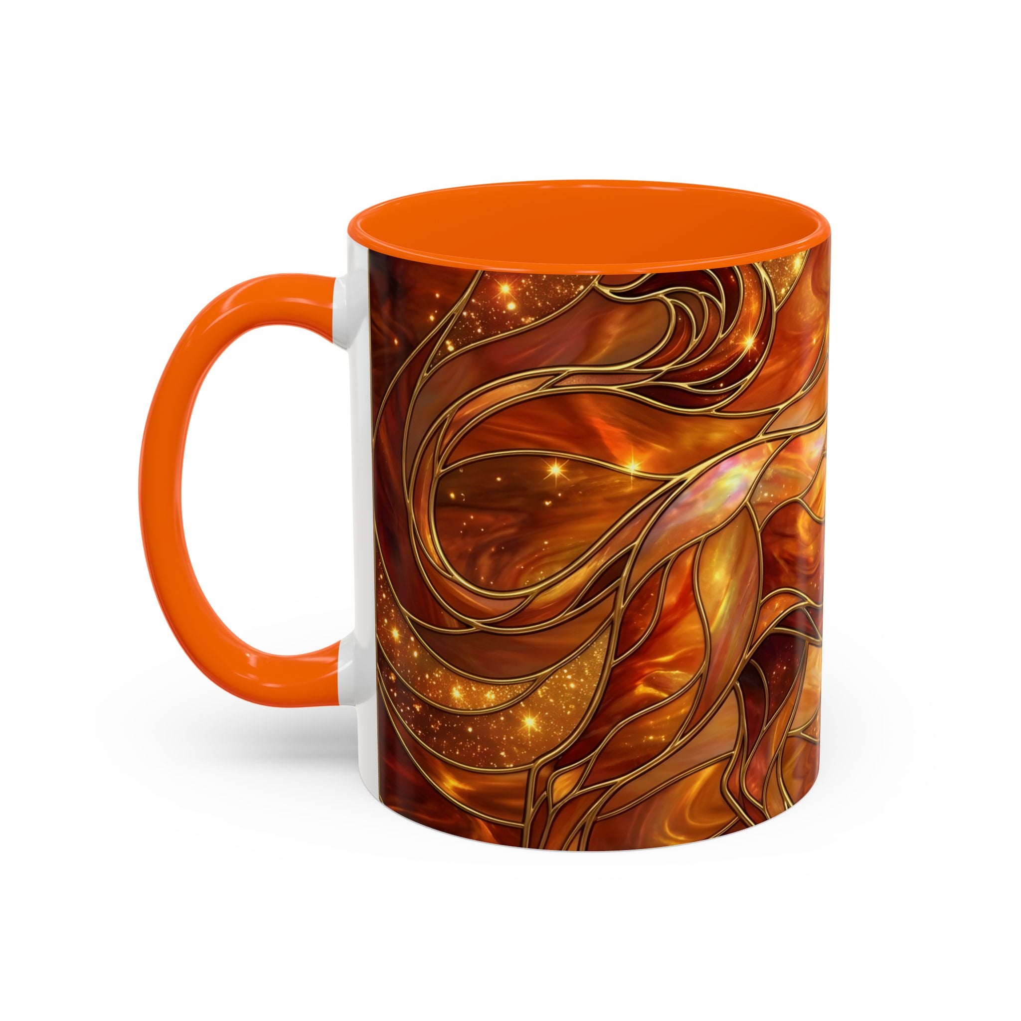 Wildfire Lion Stained Glass Mug