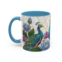 Garden Peacock Stained Glass Style Mug
