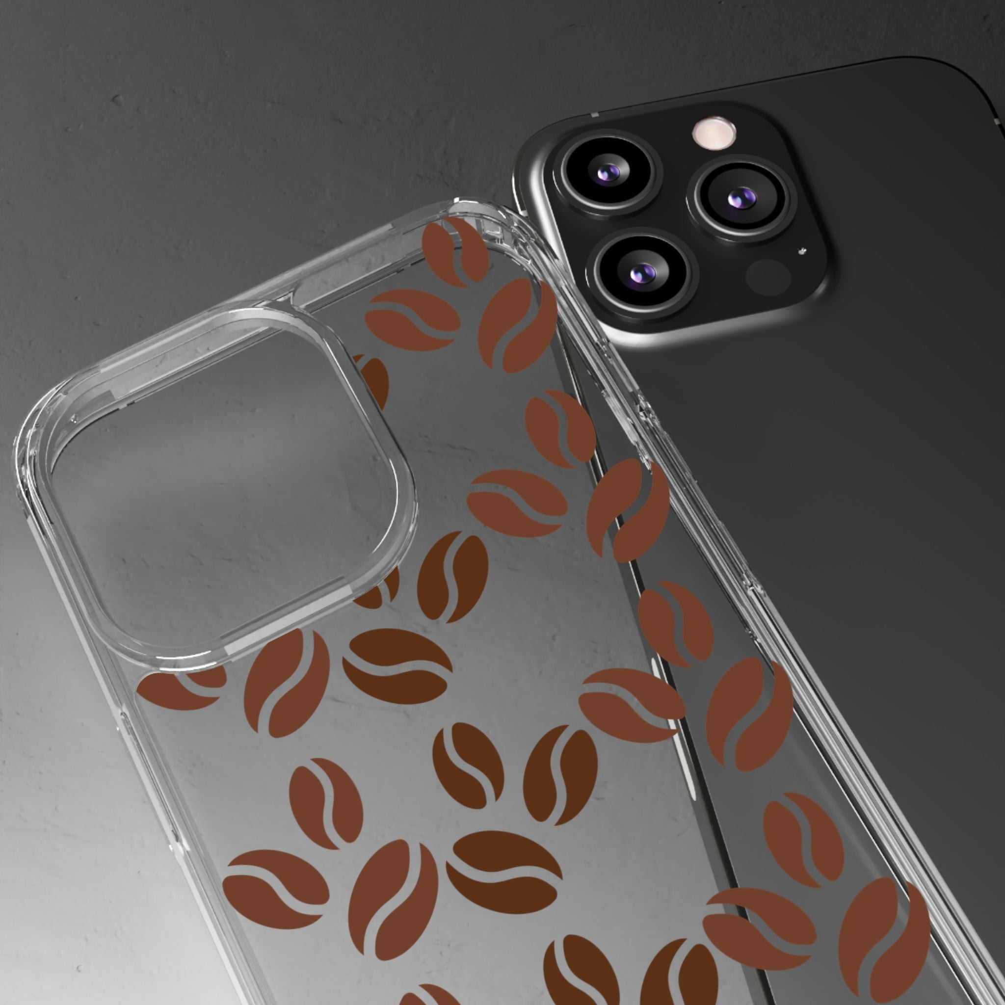 Coffee Beans Clear Phone Case
