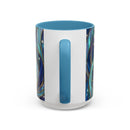 Blue Breeze Hummingbird Stained Glass Style Mug
