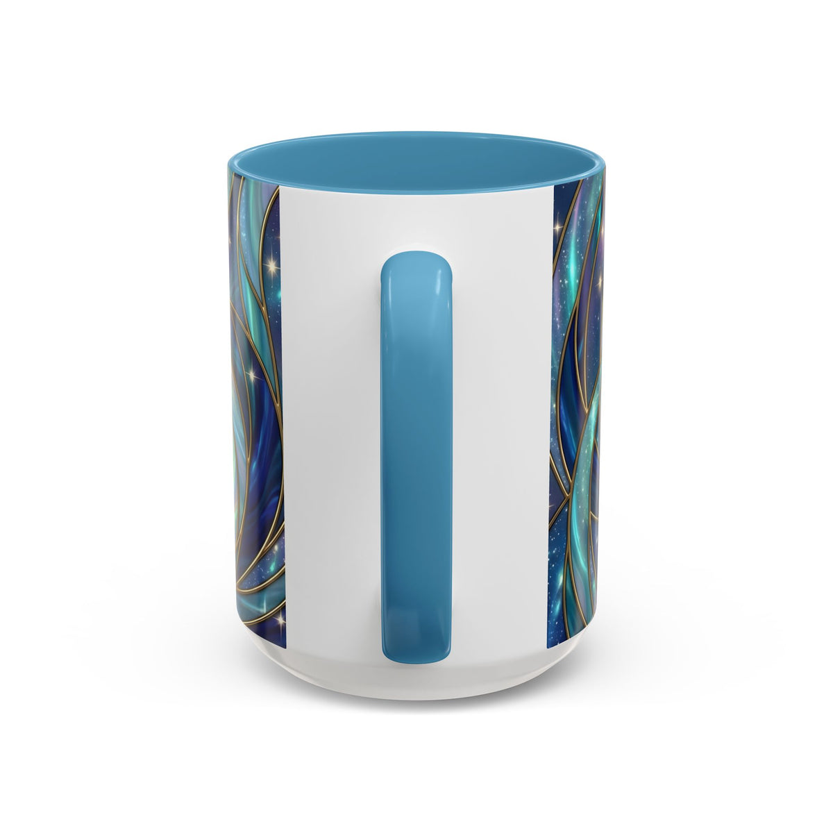Blue Breeze Hummingbird Stained Glass Style Mug