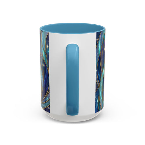 Blue Breeze Hummingbird Stained Glass Style Mug