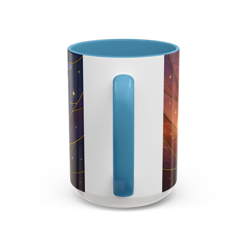 Sunset Sky Hummingbird Stained Glass Style Mug