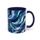 Cobalt Wolf Stained Glass Style Mug