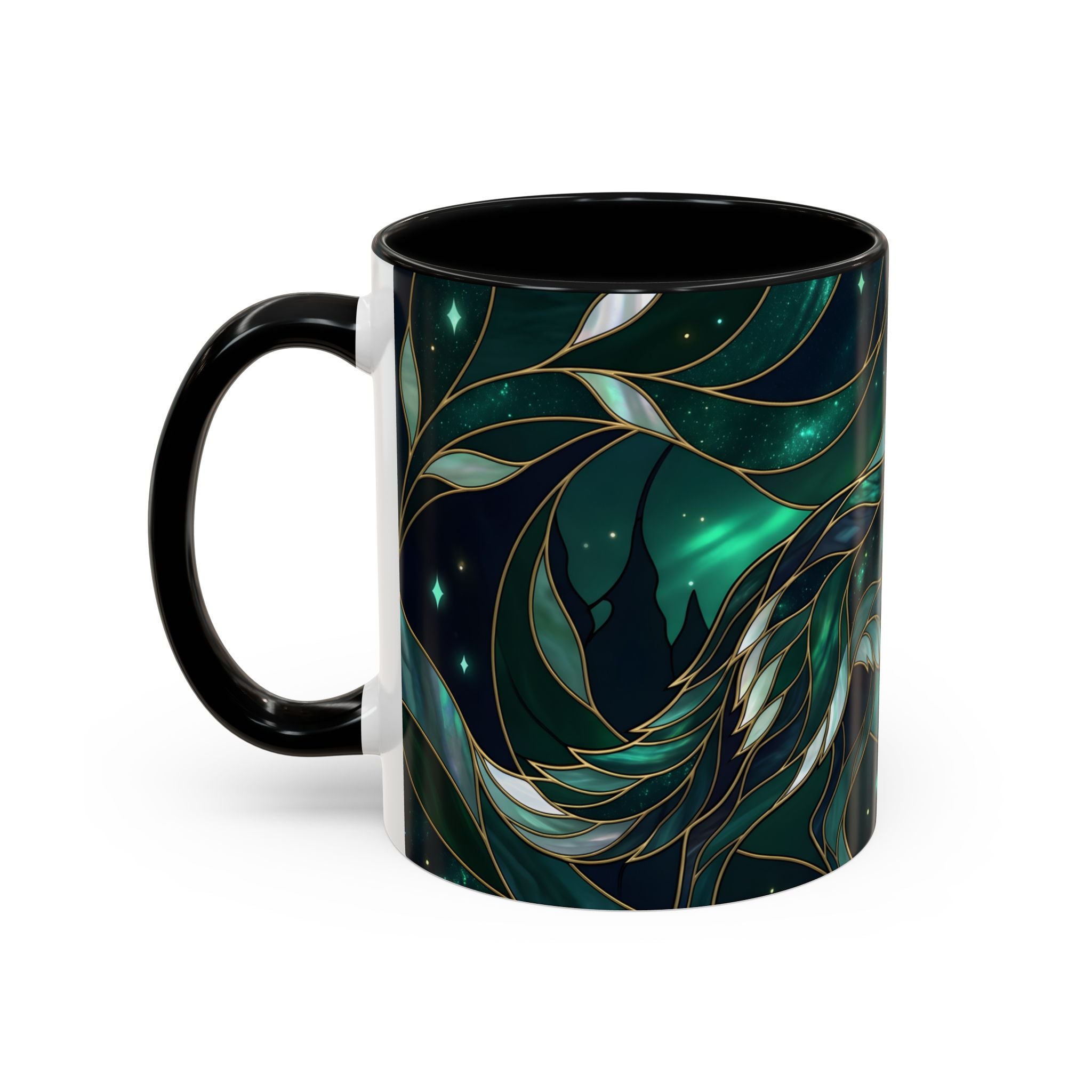 Teal Green Stained Glass Style Mug