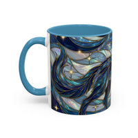 Sapphire Wolf Stained Glass Style Mug