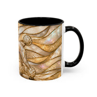 Golden Glow Poodle Stained Glass Style Mug