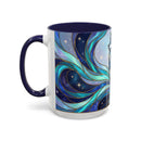 Aurora Wolf Stained Glass Style Mug