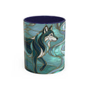 Forest Wolf Stained Glass Style Mug