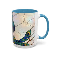 Minimal Peacock Stained Glass Style Mug