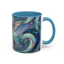 Blue Breeze Hummingbird Stained Glass Style Mug