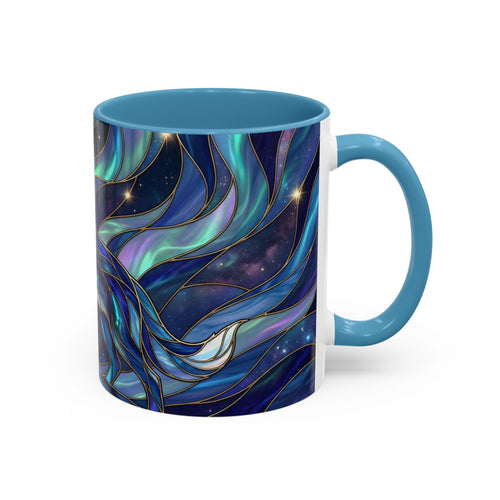 Aurora Howl Wolf Stained Glass Style Mug
