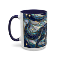 Sapphire Wolf Stained Glass Style Mug
