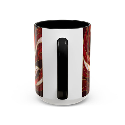 Scarlet Glow Fox Stained Glass Style Mug