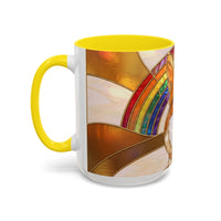 Rainbow Corgi Butt Stained Glass Style Mug