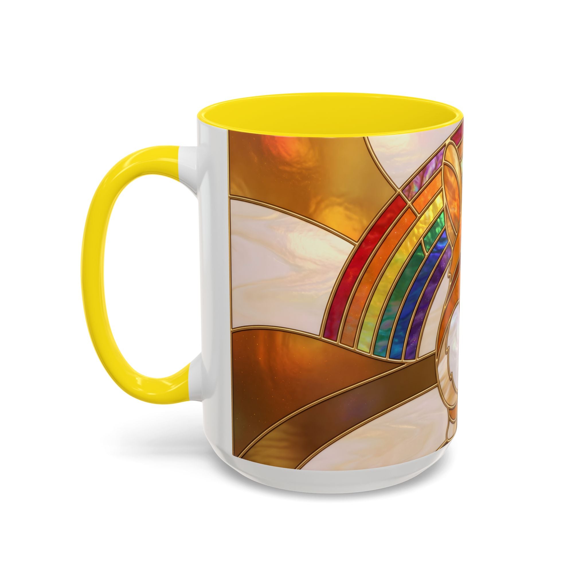 Rainbow Corgi Butt Stained Glass Style Mug
