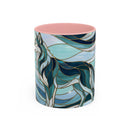 Pine Forest Wolf Stained Glass Style Mug