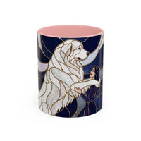 Faithful Friend Great Pyrenees Stained Glass Style Mug