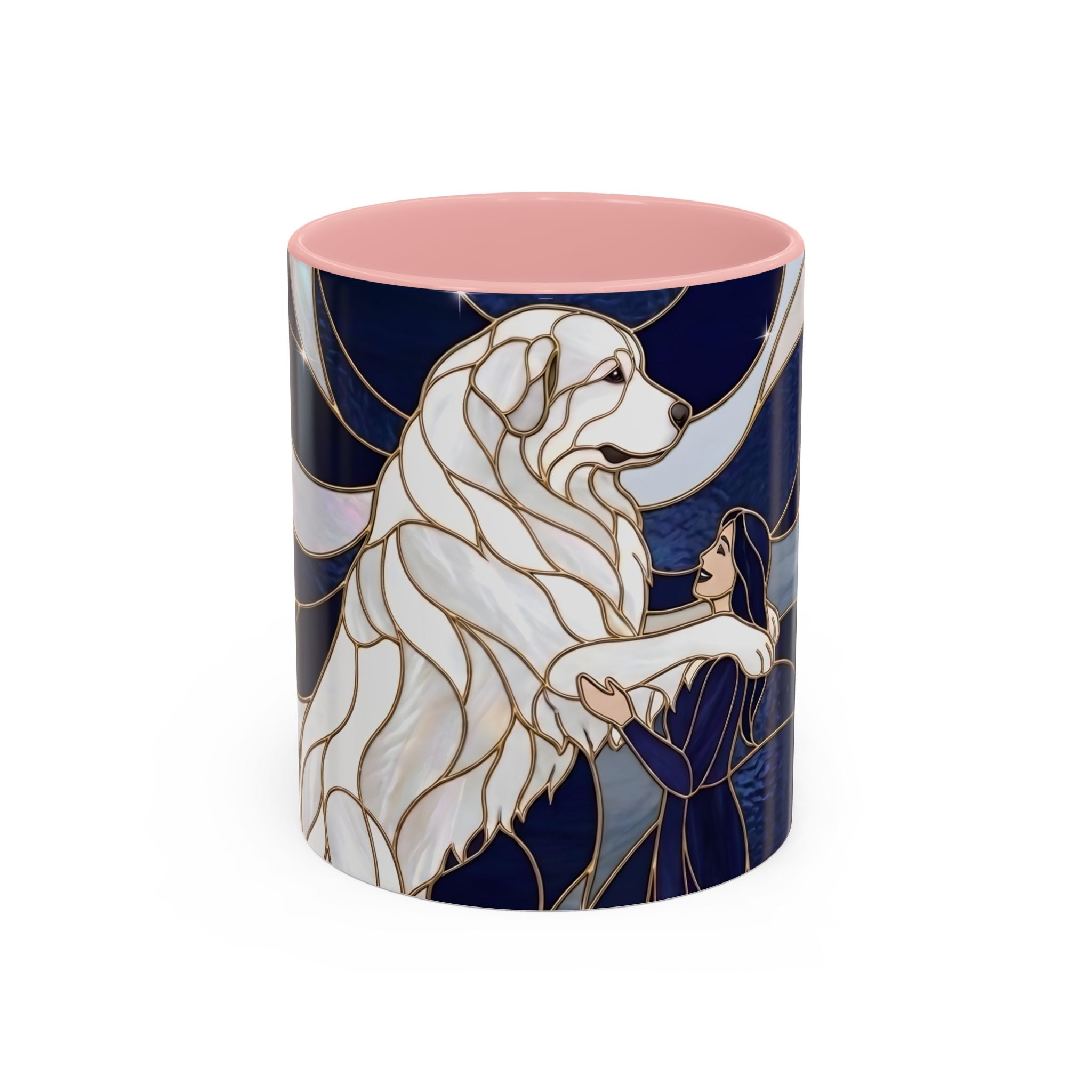 Faithful Friend Great Pyrenees Stained Glass Style Mug