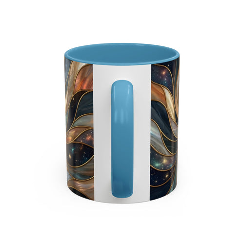 Celestial Night Fox Stained Glass Style Mug