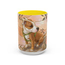 Custom Pet Photo Floral Stained Glass Style Mug