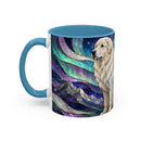 Aurora Peaks Great Pyrenees Stained Glass Style Mug