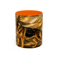 Golden German Shepherd Stained Glass Style Mug
