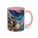 Celestial Australian Shepherd Stained Glass Style Mug