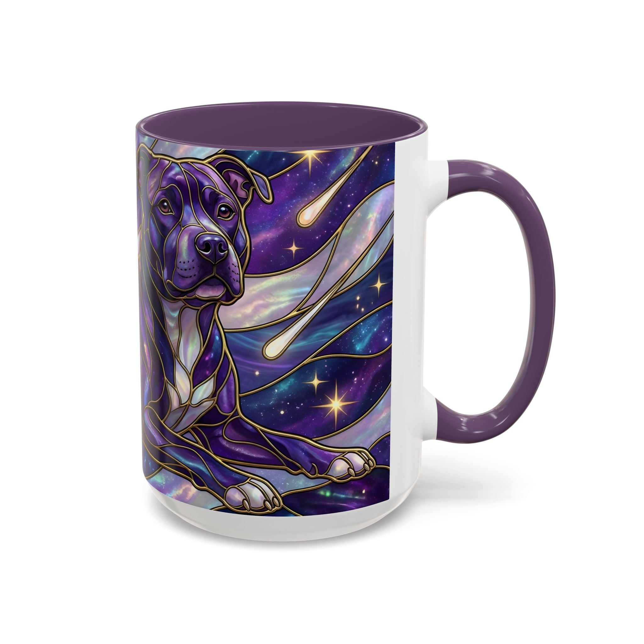 Cosmic Glow Staffy Stained Glass Style Mug