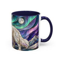 Aurora Peaks Great Pyrenees Stained Glass Style Mug