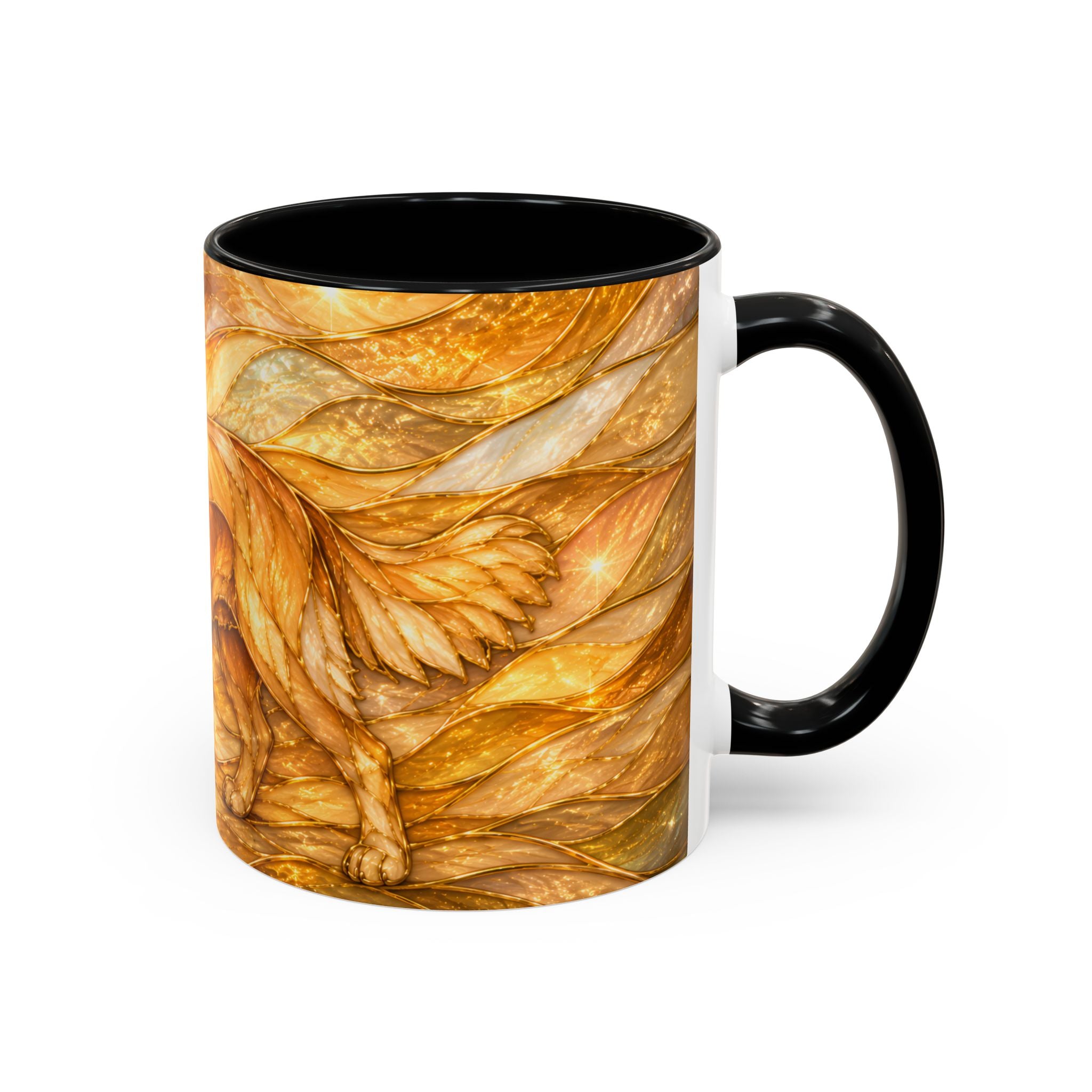 Golden Glow Golden Retriever Stained Glass Style Mug