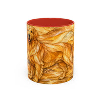 Golden Glow Golden Retriever Stained Glass Style Mug