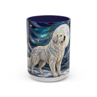 Mountain Guardian Great Pyrenees Stained Glass Style Mug
