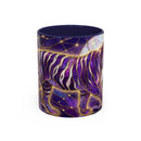 Celestial Purple Tiger Stained Glass Style Mug