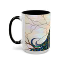 Minimal Peacock Stained Glass Style Mug