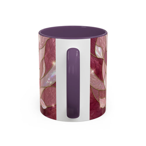 Pink Blossom Hummingbird Stained Glass Style Mug
