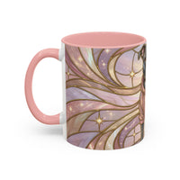Pink Starlight Staffy Stained Glass Style Mug
