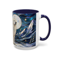 Mountain Guardian Great Pyrenees Stained Glass Style Mug