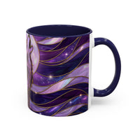 Amethyst Wolf Stained Glass Style Mug