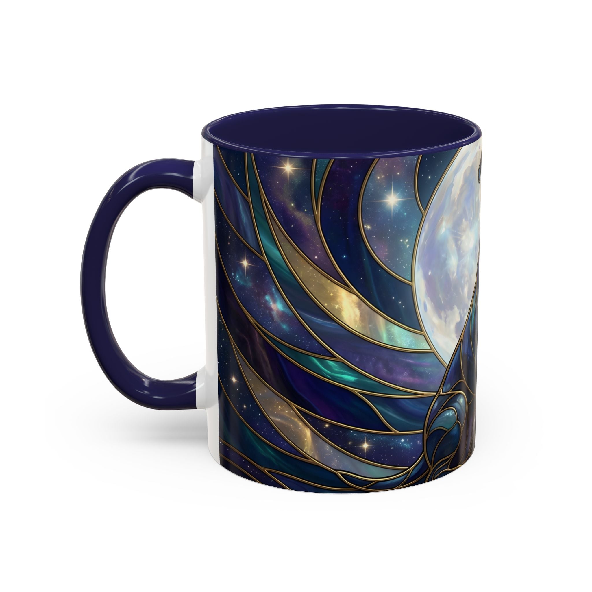 Moonlit Staffordshire Bull Terrier Stained Glass Style Mug