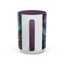 Teal Galaxy Staffy Stained Glass Style Mug