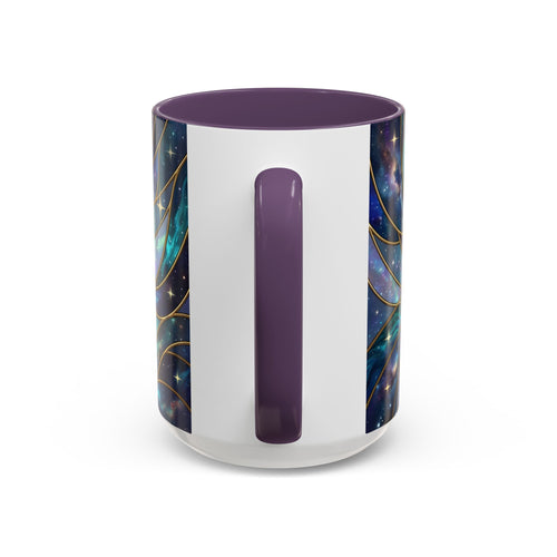 Teal Galaxy Staffy Stained Glass Style Mug