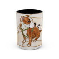Custom Dog Portrait Stained Glass Style Mug